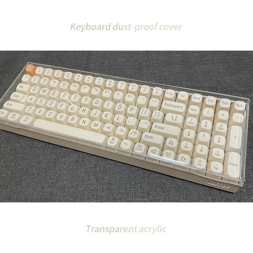 Acrylic Dust Cover for Keyboard Waterproof Dustproof Anti Stepping Protect Cover for 60 64 68 75 84 87 104 108 96 NJ68 Air Cover