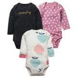 3-5 PCS/LOT Soft Cotton Baby Bodysuits Long Sleeve Newborn Baby Clothing Set Christmas Baby Girls Boys Clothes Infant Jumpsuit