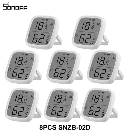 1-10PCS SONOFF SNZB-02D Zigbee Sensor LCD Screen Smart Temperature Humidity Sensor ZigBee 3.0 Works ZBBrige-P Alexa Google Home