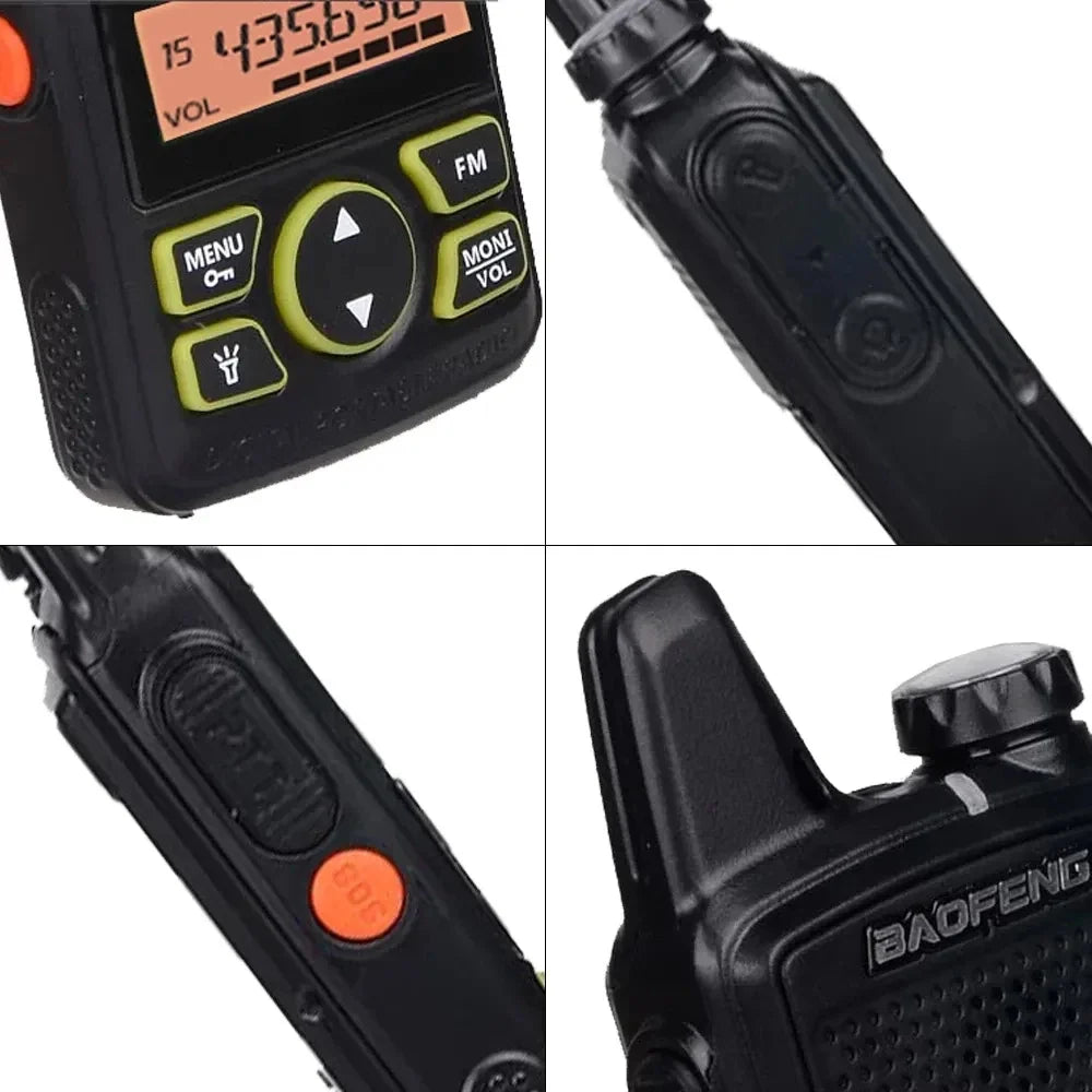 Baofeng Mini Walkie Talkie BF-T1 UHF 400-470MHz Portable 5W Two Way Radio1500mAh 20CH Transceiver Walkie Talkie For Kids Gifts