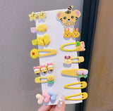 14Pcs/Set Cartoon Butterfly Rainbow Hairpin For Kids Girls Cute Sunflower Headwear Fragmented Hair Clip BB Clip Accessories Gift