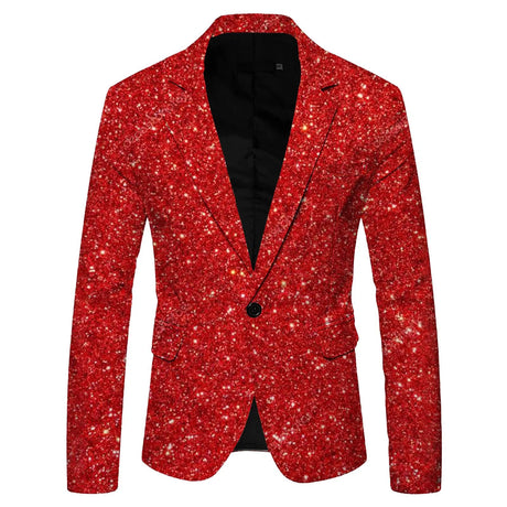 Shiny Gold Sequin Glitter Embellished Blazer Jacket Men Nightclub Prom Suit Blazer Men Costume Homme Stage Clothes For Singers