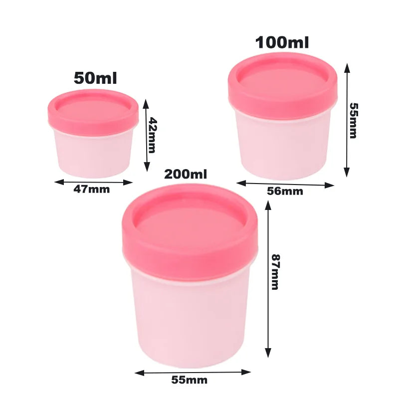 20Pcs 50ml 100ml 200ml Refillable Bottles Plastic Empty Makeup Jar Pot Travel Face Cream Cosmetic Container Travel Accessories