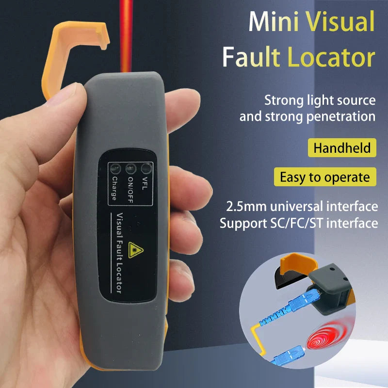 FTTH VFL 50/30/20/10/5/2MW Visual Fault Locator Fiber Optic Cable Tester 2-50Km Range fiber optic equipment FTTH Red Light Pen