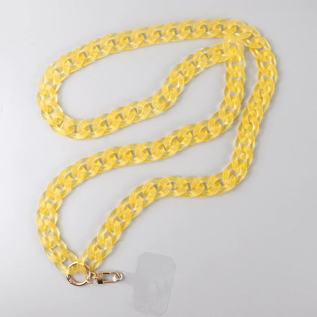 FishSheep 12 Colors Frosted Acrylic Chain Crossbody Phone Lanyard Rope for Women Portable Mobile Anti-lost Cell Phone Link Strap