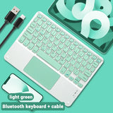 Backlit Touchpad Wireless Keyboard For Android IOS Huawei Xiaomi Tablet For iPad Pro Air Mini 6 Korean Russian Spanish Keyboard