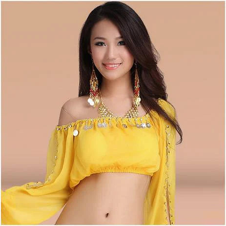 New arrival crystal cotton and mesh belly dance top momen half sleeves  belly dance tops sexy top 9 colors