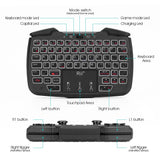 Rii RK707 2.4GHz Wireless Portable Game Controller Keyboard Mouse Combo Turbo Function for PC/Raspberry pi2/Android TV Google/TV