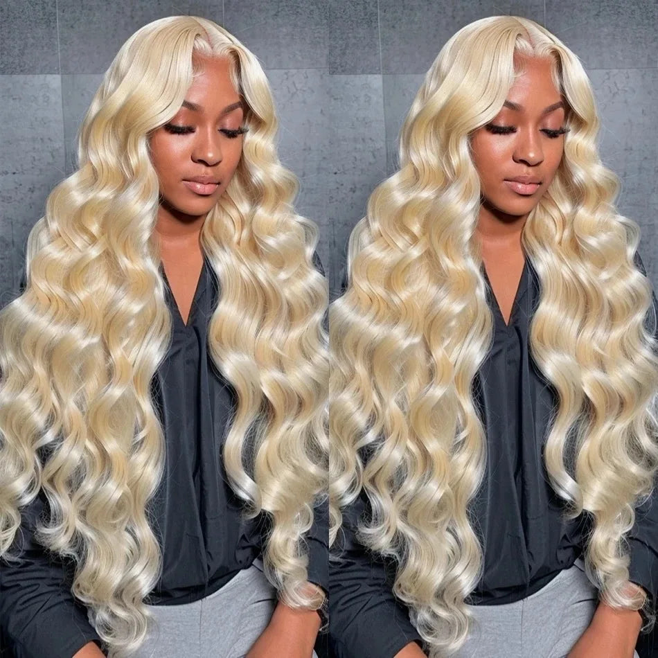 613 Lace Frontal Wigs Human Hair Blonde 13x4 13x6 HD Brazilian Body Wave Transparent Lace Front Human Hair Wigs For Black Women