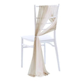 10/50PCS Chiffon Chair Sashes Wedding Chair Decoration 17x250cm For Wedding Aisle Decorations Party Banquet Event Baby Shower