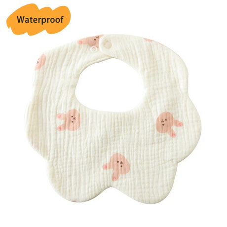 New Thickened 7 Layers Cotton Waterproof Baby Bibs Cute Print Saliva Towel Newborn Burp Cloths for Boys Girls Feeding Drool Bib