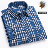 New in shirt 100%cotton long-sleeve shirts for men thin slim fit formal plain shirt plaid designer tops office elegants clothes