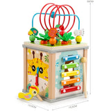 Montessori Wooden Children's Toys Multifunction Beaded Treasure Box Preschool Baby Building Blocks Early Education Kids Toys