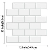 5 Sheets Wall Tile Sticker White Self Adhesive Tiles Waterproof Vinyl Wallpaper Backsplash For Kitchen Living Room Bathroom