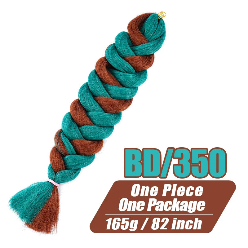 Wigundle 82 Inch Jumbo Braids Crochet Hair Extensions Synthetic Braiding Hair Afro Ombre Color kanekalon Hair for Children Braid