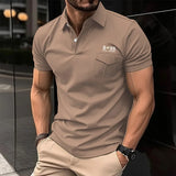 Autumn And Winter New Men's POLO Shirt Double-layer Standing Collar Shirt Long-sleeved Sports Polo Shirt High Quality Shirt