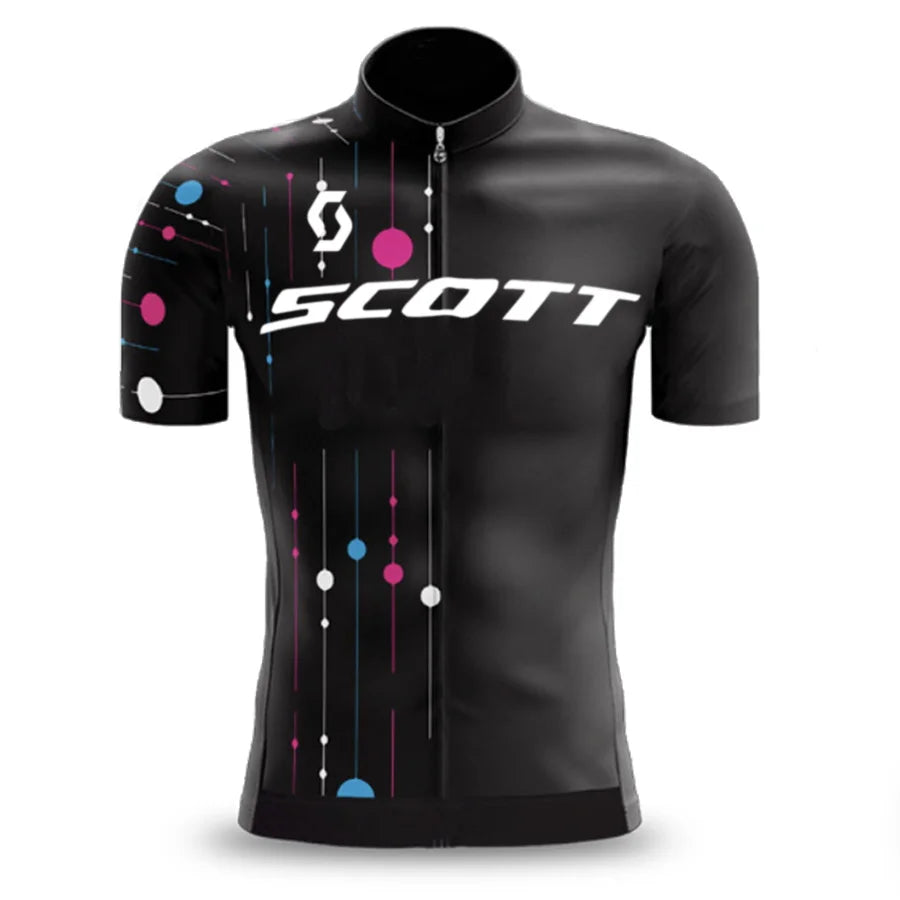 Men's Cycling Suit Jersey Mtb SCOTT Clothing Man Laser Cut Mens Sets Summer 2024 Complete Uniform Shorts Bib Short Jacket