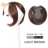 MEIFAN Middle Part Fake Bangs Fringe Synthetic Topper Hairpiece Clip-In Bang Extension Natural Invisible Clourse Hairpiece Women