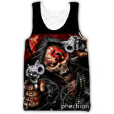 phechion Five Fingers Death Punch 3D Print Casual Tank Tops Undershirt Shirts Streetwear for Men/Women Fashion Vest A230