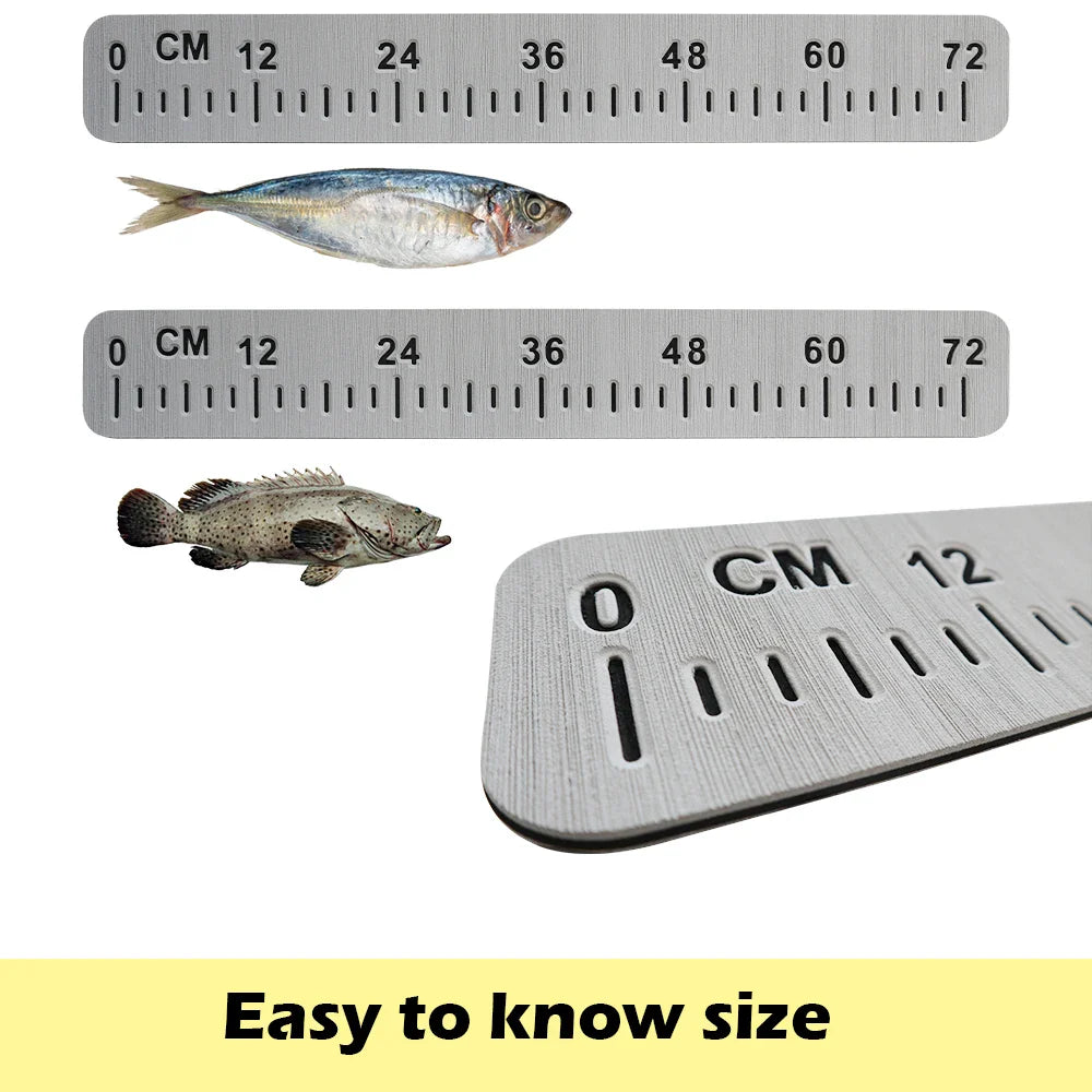 Fish Stick 72cm Deck Sail Boat Fishing Ruler Self-adhesive Fish Measuring Tool Accessories for Boats Sailboats Kayak Waterproof