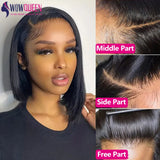 Wear And Go Bob Wig Glueless Wig Human Hair Ready To Wear Straight Bob Hair Wig Human Hair 30 Inch Pre Cut Lace 4x4 Closure Wig