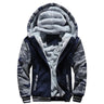 Men's Thicken Jacket Fleece Lining Winter Warm Hooded Coats Mens Windproof Full Zip Down Jackets Casual Outwear Sportswear