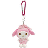 Kawaii Sanrio Plush Pajamas Keychain Hello Kitty Kuromi Cinnamoroll My Melody Cute Plush Toys Doll Car Key Bag Pendant Toys Gift