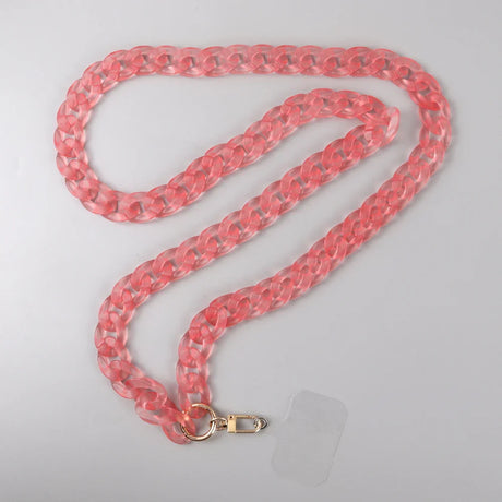 FishSheep 12 Colors Frosted Acrylic Chain Crossbody Phone Lanyard Rope for Women Portable Mobile Anti-lost Cell Phone Link Strap