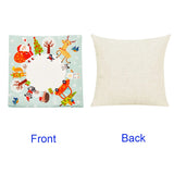 5pcs Sublimation DIY White Blank Linen Square Merry Christmas Pillow Case