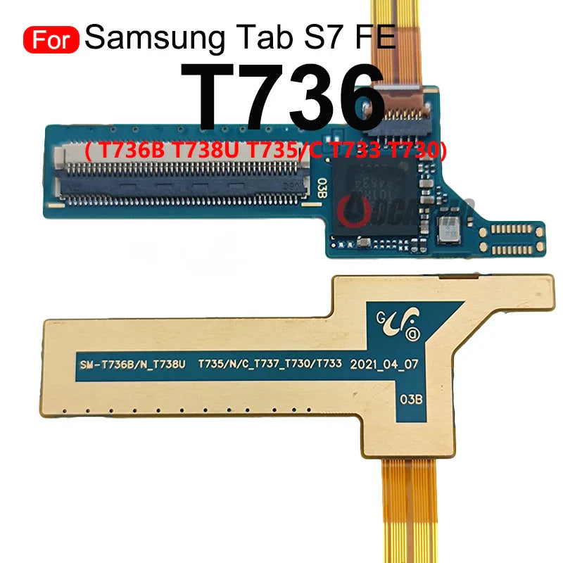 1Pcs For Samsung Galaxy Tab S7 FE T736B  T730 T735C T733 LCD Screen Flex Cable Connector Touch Board Flex Replacement Part