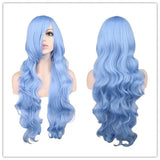 Women Synthetic Hair Red Pink Blue Orange Curly Body Wave Hair for Adult High Temperature Fiber Quality Halloween Wig