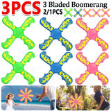 3 Bladed Boomerang Interactive Flying Discs Funny Returning Boomerangs Toy Decompression for Parent Child Pet Interactive Toys