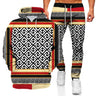 Men's Tracksuits Fashionable Hoodie Sports Suit 3D Geometric Graphic Printed Casual Loose Long Sleeve Pants Set 2 Pieces