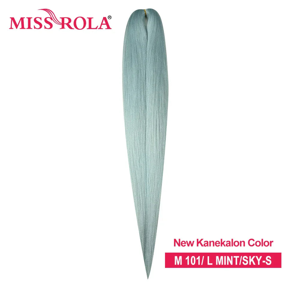 Miss Rola Synthetic Wholesale Bulk 6 Pieces 30Inch 28Inch 26Inch Pre Stretched Jumbo Braiding Hair Kanekalon EZ Twist Braid Hair