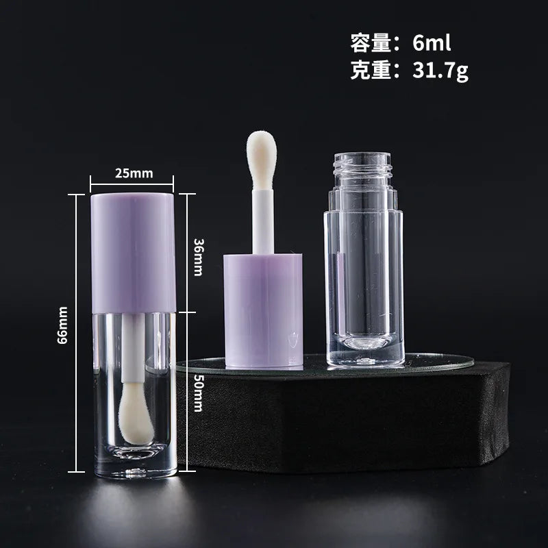 6ml Big Doe Foot On Lip Gloss Tube Empty Lipstick Lip Balm Refillable Bottle Lip Glaze Accessory Eyelash Cream Tools Wholesale