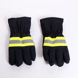 Fireproof Safety Gloves Black Reflective Belt Fire Gloves Protection Supplies For Welding And Cold Weather Firefighting Gloves