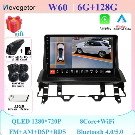 For Mazda 6 2002 2003 2004 2005 2006 2007 2008 WIFI 7862CPU Android 13 All In One Car Multimedia Player Intelligent System