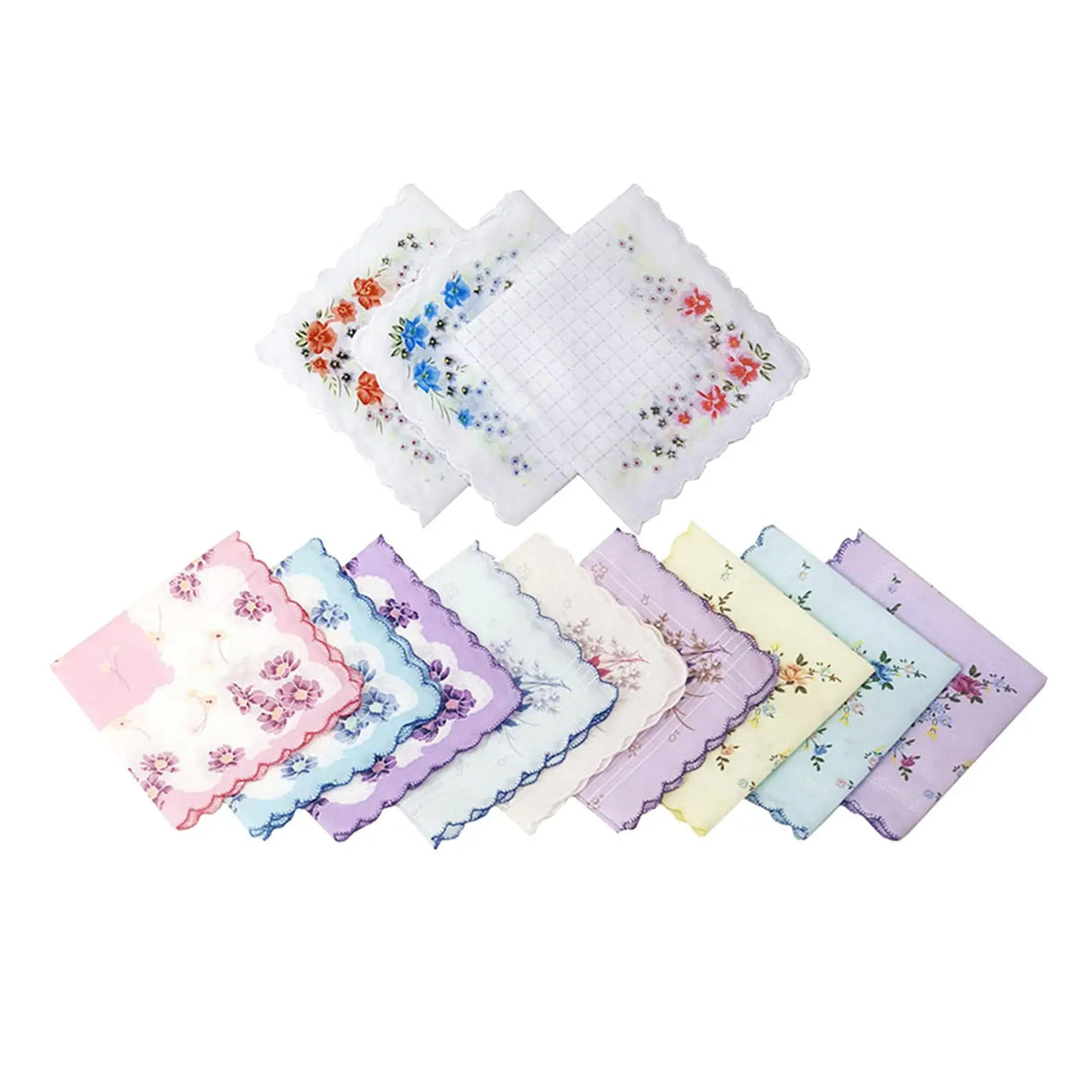 Womens Handkerchiefs Bulk Flowers Printed Flower Handkerchief