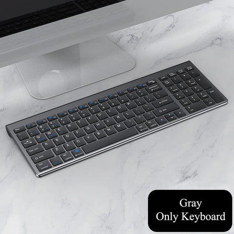 Wireless Bluetooth Keyboard Three-mode Silent Full-size Keyboard and Mouse Combo Set for Notebook Laptop Desktop PC Tablet