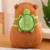 Cute Fully Filled Capybara Plush Animal With Turtle Tortoise Backpack Toys For Baby Appease Sleeping Pillow Christmas Nice Gift