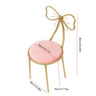 Luxury Minimalist Makeup Vanity Stool Butterfly Backrest Chair w/Velvet Cushion for Bedroom Dining Room Deep Pink/Light Pink