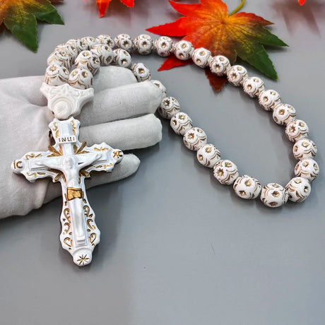 GS111 Cross Holy Image Resin Paintings Fine Beads Decoration Religious Redemption Belief 3D Stereo Car Pendants NecklaceOrnament