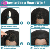 Sinuowei Highlight Wig V Part Wig Human Hair Brazilian Straight Wig V Shape Glueless Wig 10-28 Inches For Black Woman