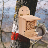 Useful Bird Squirrel Food Holder Feeding Box Handmade Food Container Wooden Squirrel Bird Food Feeder Pet Supplies