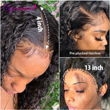 Cynosure 13x4/13x6 HD Transparent Lace Front Human Hair Wigs PrePlucked 4x4 Closure Wig Brazilian Kinky Curly Lace Frontal Wig