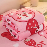 Sanrio Bedding Sheet Plush Cartoon Hello Kitty Blanket Air Conditioner Blanket Winter Woolen Blanket Quilt