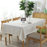 Daisy Flower Pattern Tablecloth Hot Sale Linen and Cotton Lace Edge Rectangular Table Cloth Home Hotel Textile