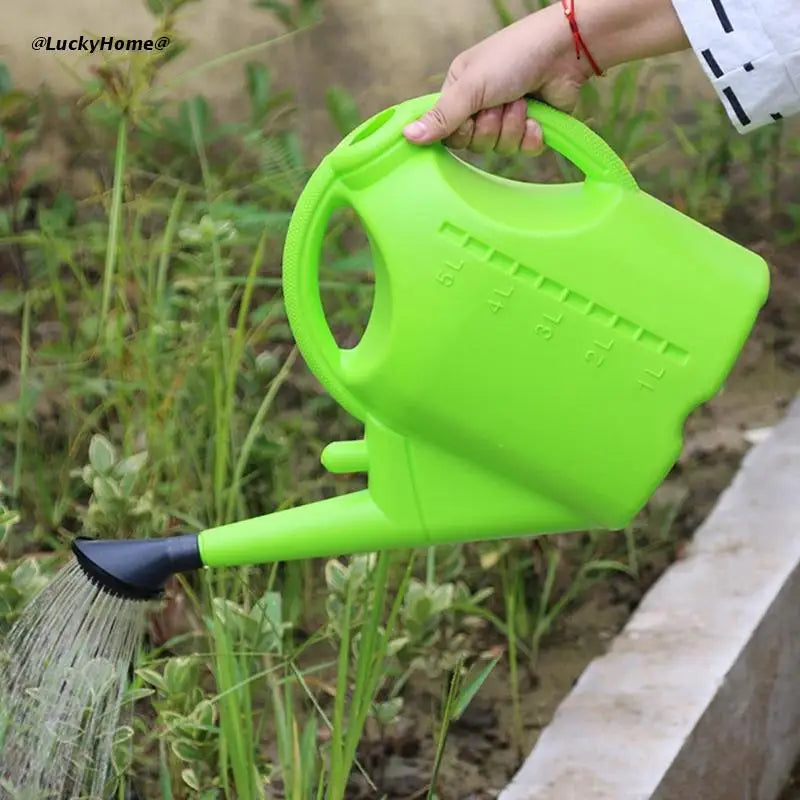 Large Capacity 5L Watering Can Long Spout Portable Manual Irrigation Small Spray Bottle Thickening Plant Watering Pot