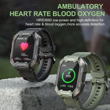 C20 Military Smart Watch Men Carbon Black Ultra Army Outdoor IP68 Waterproof Heart Rate Blood Oxygen Monitor Smartwatch 2023