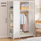 Simple Reinforced Wardrobe With Dust Proof Nonwovens Home Furniture Clothes Storage Rack Thick Steel Pipe Assembly Cabinet